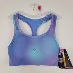 *3/$25 NWT Avia Women's Active Molded Cup Sports Bra Vapor Print Multicolor XS